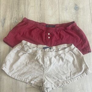 Brandy Melville Red and Tan Shorts